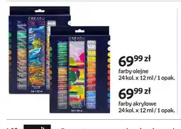 Empik Farby olejne 24 kol. x 12 ml Creadu oferta
