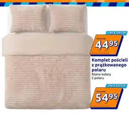 Action Komplet pościeli z prążkowanego polaru 200x200 cm oferta