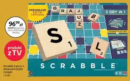 Empik Gra planszowa Scrabble 2 gry w 1 drewniane płytki i stojaki oferta