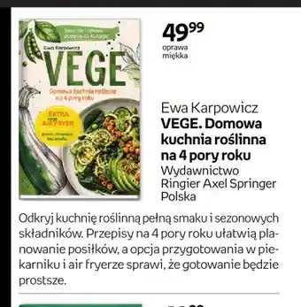 Książka Ewa Karpowicz VEGE. Domowa kuchnia roślinna na 4 pory roku