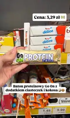 Dino Baton proteinowy GO ON Protein Crisp Coconut & Cookies oferta
