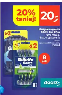 Dealz Maszynki do golenia Gillette Blue 3 Plus 8-pak oferta