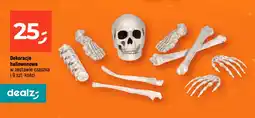 Dealz Dekoracje halloweenowe w zestawie czaszka i 9 szt. kości oferta