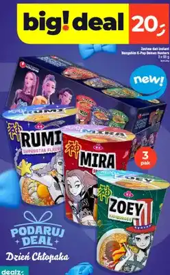 Dealz Zestaw dań instant Nongshim K-Pop Demon Hunters 3-pak oferta
