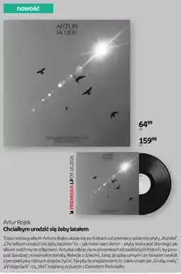 Empik Płyta CD Artur Rojek Chciałbym urodzić się żeby latałem oferta