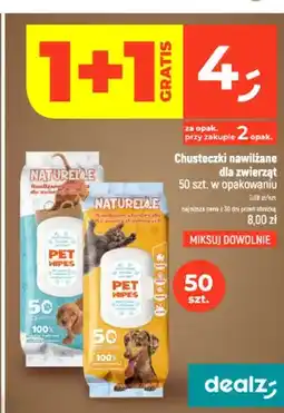 Dealz Chusteczki nawilżane dla zwierząt Naturelde oferta