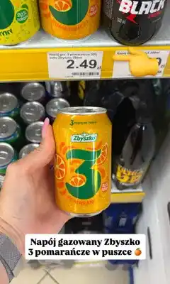 Dino Napój gazowany Zbyszko 3 Pomarańcze oferta