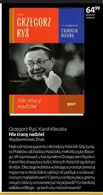 Empik Książka Nie tracę nadziei Grzegorz Ryś, Karol Kleczka oferta