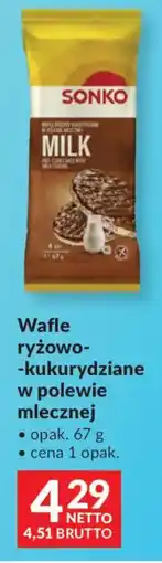 Makro Sonko Wafle ryżowo-kukurydziane w polewie mlecznej oferta