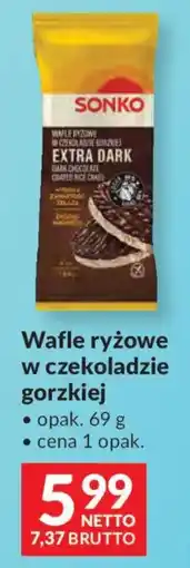 Makro Sonko Wafle ryżowe w czekoladzie gorzkiej oferta