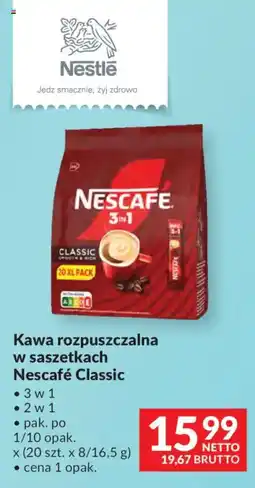 Makro Kawa rozpuszczalna w saszetkach Nescafé Classic oferta