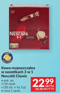 Makro Kawa rozpuszczalna w saszetkach 3 w 1 Nescafé Classic oferta