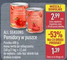 ALDI All Seasons Pomidory w puszce oferta