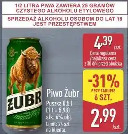 ALDI Piwo Żubr oferta