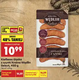 Biedronka Kiełbasa śląska z szynki Kraina Wędlin Select oferta