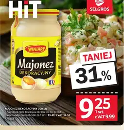 Selgros Majonez Winiary oferta