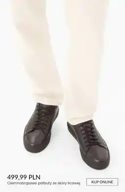 Ryłko Ciemnobrązowe półbuty ze skóry licowej oferta