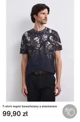 T-shirt męski bawełniany z elastanem