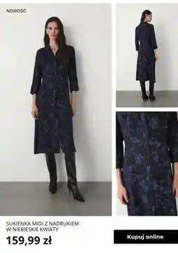 Greenpoint Sukienka midi z nadrukiem w niebieskie kwiaty Greenpoint oferta