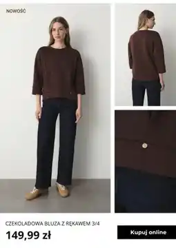 Greenpoint Czekoladowa bluza z rękawem 3/4 Greenpoint oferta