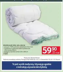 Selgros Kołdra Aloe Vera 160x200 cm Wendre oferta