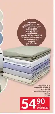 Selgros Prześcieradło satynowe z gumką 160x200 cm oferta