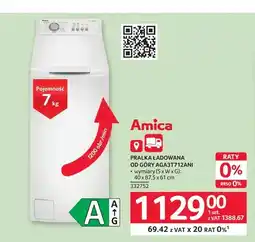 Selgros Pralka ładowana od góry AGA3T712ANI Amica oferta