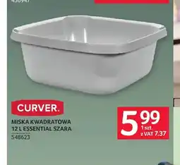 Selgros Miska kwadratowa 12 l Essential szara Curver oferta