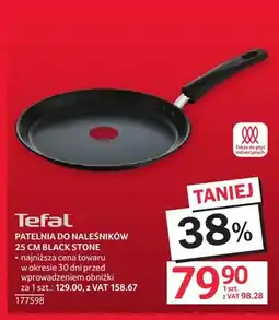 Selgros Patelnia do naleśników 25 cm Black Stone Tefal oferta
