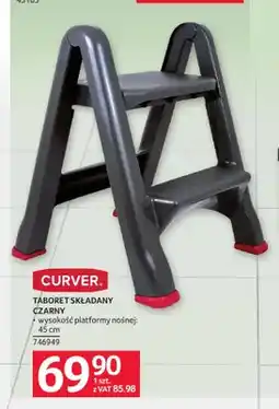 Selgros Taboret składany czarny Curver oferta