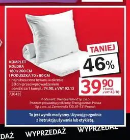 Selgros Komplet kołdra 160x200 cm i poduszka 70x80 oferta