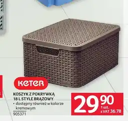 Selgros Koszyk z pokrywką 18 l Style brązowy Keter oferta