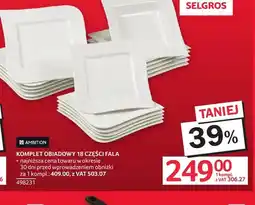 Selgros Komplet obiadowy 18 części Fala Ambition oferta