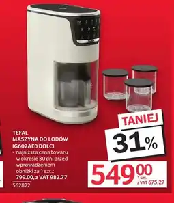 Selgros Maszyna do lodów IG602AEO Dolci Tefal oferta