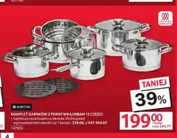 Selgros Komplet garnków z pokrywką Urban 13 części Ambition oferta