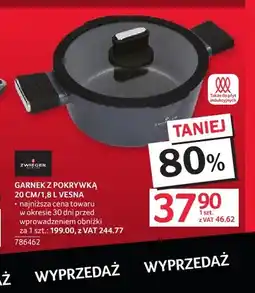 Selgros Garnek z pokrywką 20 cm 1,8 l Vesna Zwieger oferta