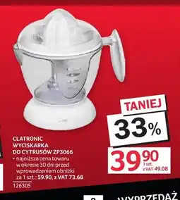 Selgros Wyciskarka do cytrusów ZP3066 Clatronic oferta