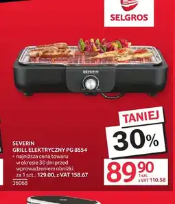 Selgros Grill elektryczny Pg 8554 Severin oferta