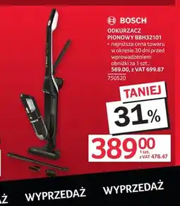 Selgros Odkurzacz pionowy BBH32101 Bosch oferta