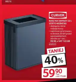 Selgros Kosz na odpady 54 l Verto niebieski Curver oferta