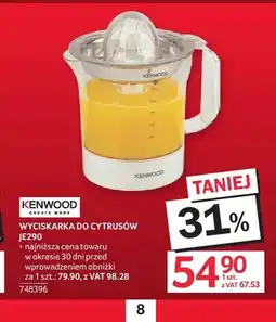 Selgros Wyciskarka do cytrusów JE290 Kenwood oferta