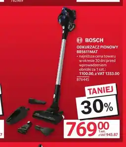 Selgros Odkurzacz pionowy BBS611MAT Bosch oferta
