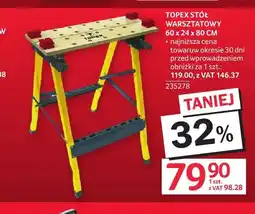 Selgros Stół warsztatowy 60x24x80 cm Topex oferta