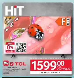 Selgros Telewizor LED 65'' 65P7K Tcl oferta