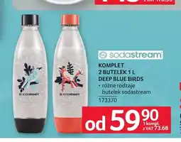 Selgros Komplet 2 butelek 1 l Deep Blue Birds Sodastream oferta