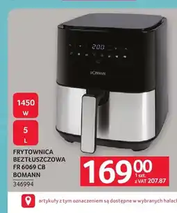 Selgros Frytownica beztłuszczowa Fr 6069 Cb Bomann oferta