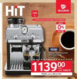 Selgros Ekspres La Specialista Arte EC9155.MB DeLonghi oferta