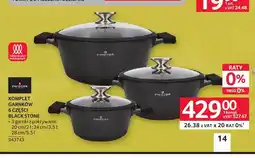 Selgros Komplet garnków 6 części Black Stone Zwieger oferta
