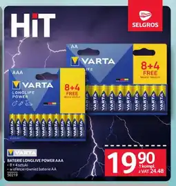 Selgros Baterie Longlife Power Aaa Varta oferta