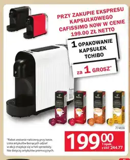 Selgros Ekspres kapsułkowy Cafissimo Now Tchibo oferta